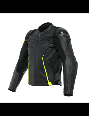papastavroushops.gr VR46 CURB LEATHER JACKET DAINESE BLACK/FLUO-YELLOW